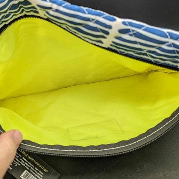 Scout Pouch Only Quilted blue white Polyester Water Resistant zipper pouch Snaps - Picture 5 of 8